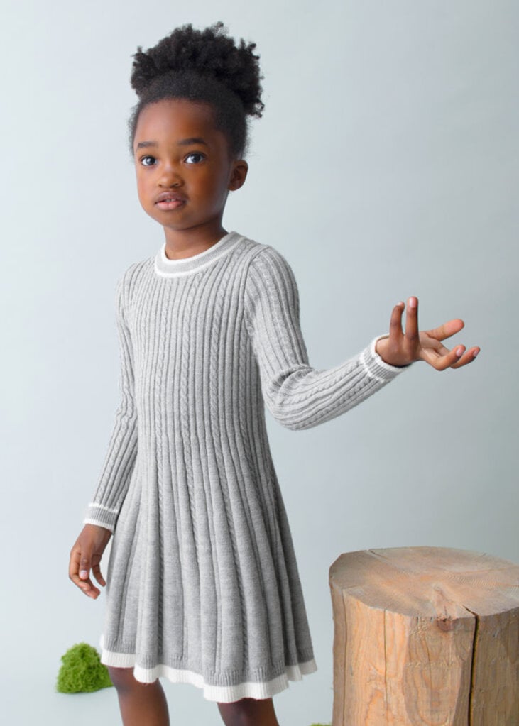 Mayoral 4920 Knit dress 034 silver