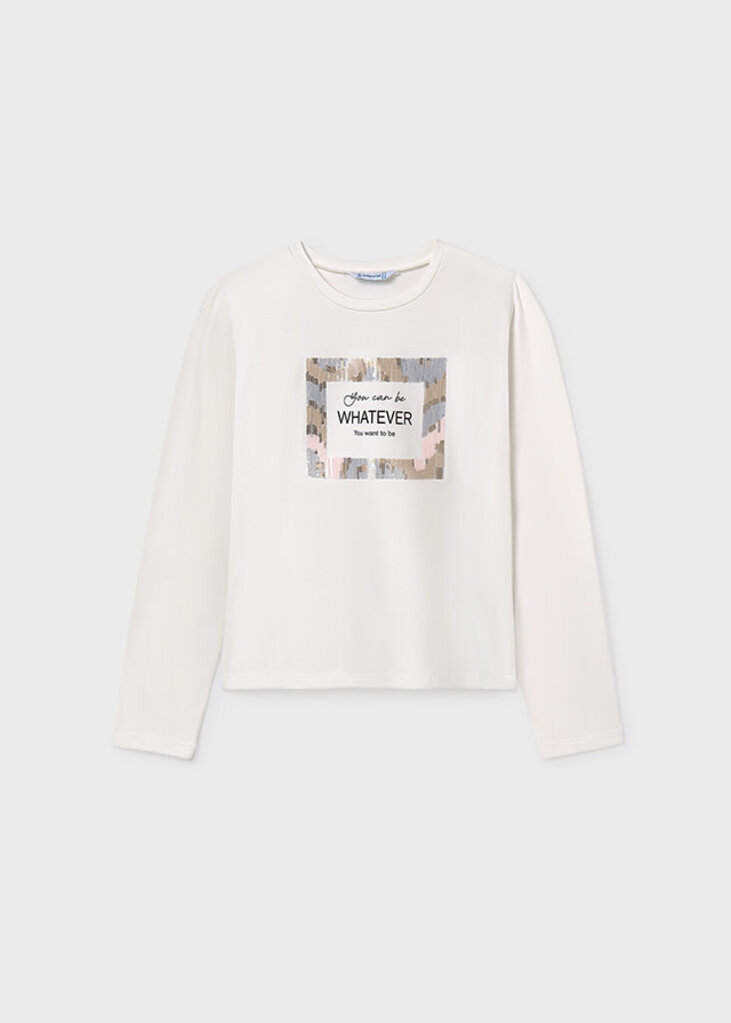 Mayoral 7018 L/s t-shirt 088 cream