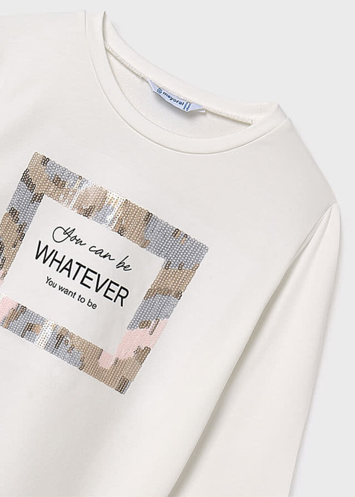 Mayoral 7018 L/s t-shirt 088 cream
