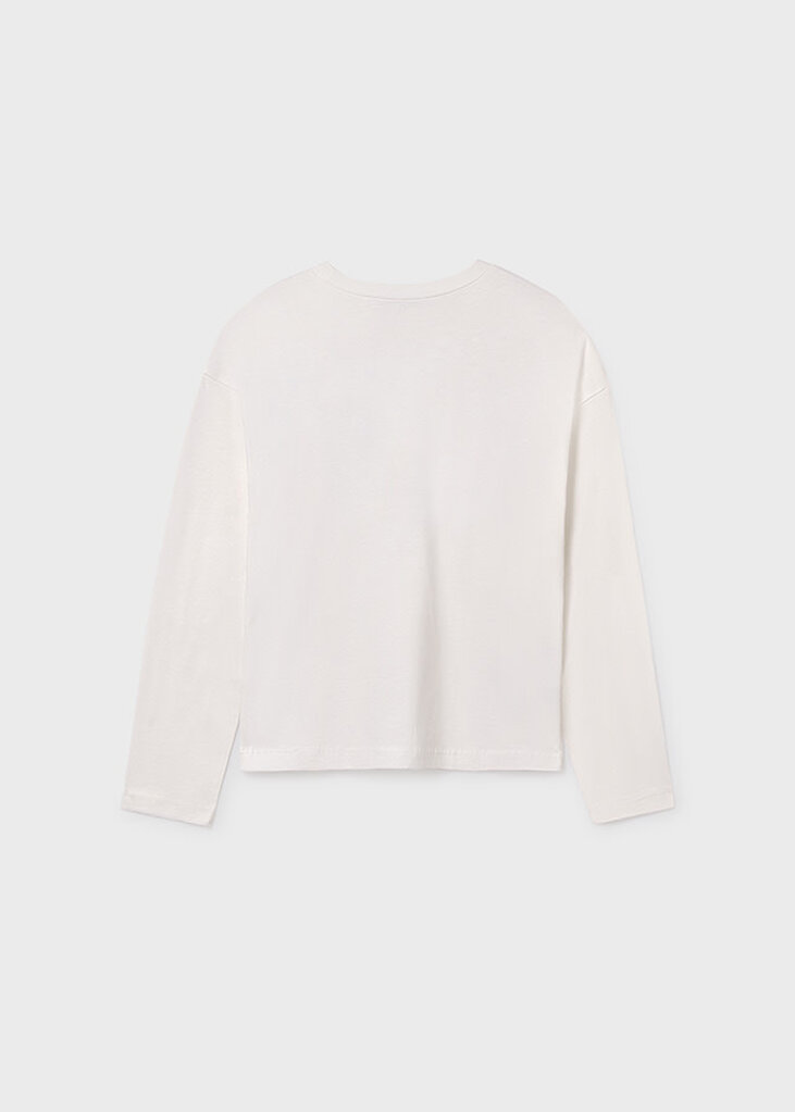 Mayoral 7024 L/s graphic t-shirt 021 cream