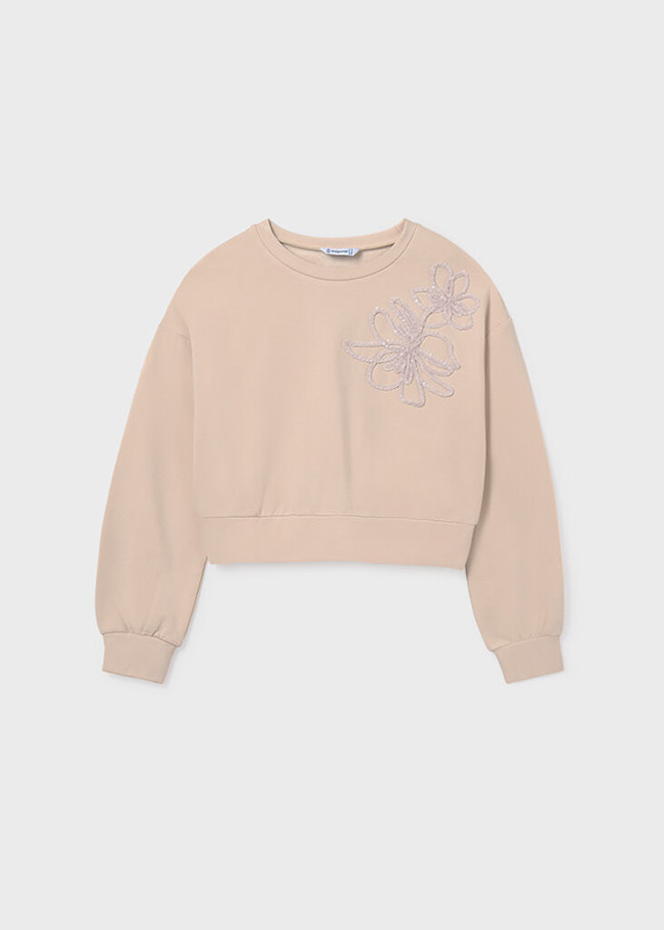 Mayoral 7421 Flower pullover 035 sand