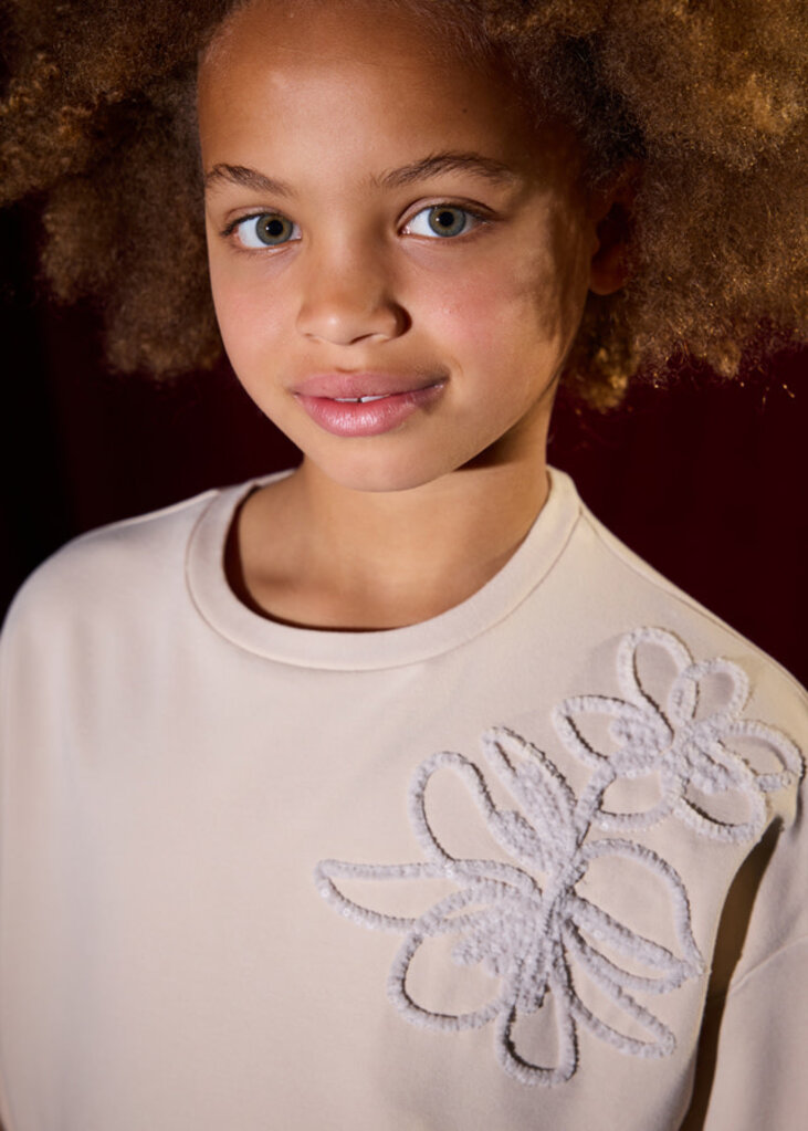 Mayoral 7421 Flower pullover 035 sand
