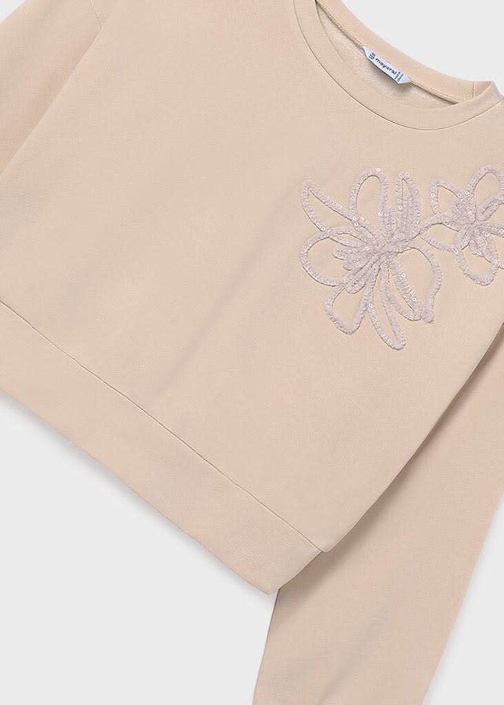 Mayoral 7421 Flower pullover 035 sand