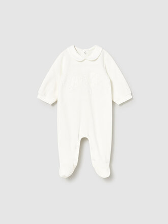 Mayoral 2701 Velour onesie 062 natural