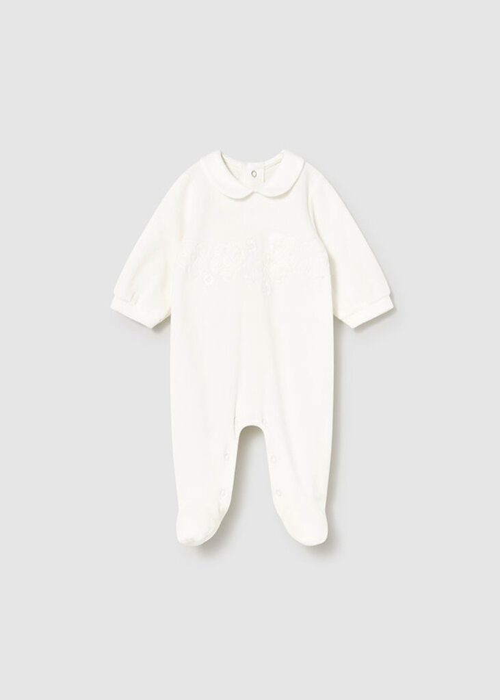 Mayoral 2701 Velour onesie 062 natural