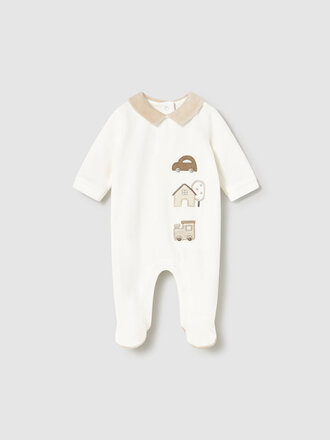 Mayoral 2716 Velour onesie 045 natural