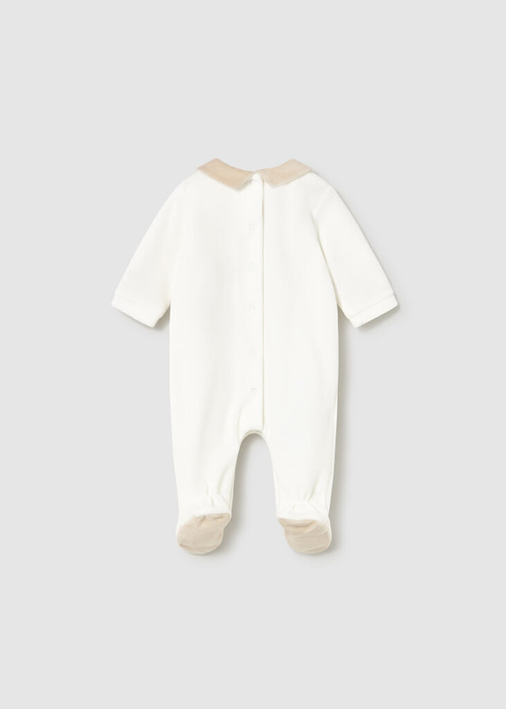 Mayoral 2716 Velour onesie 045 natural