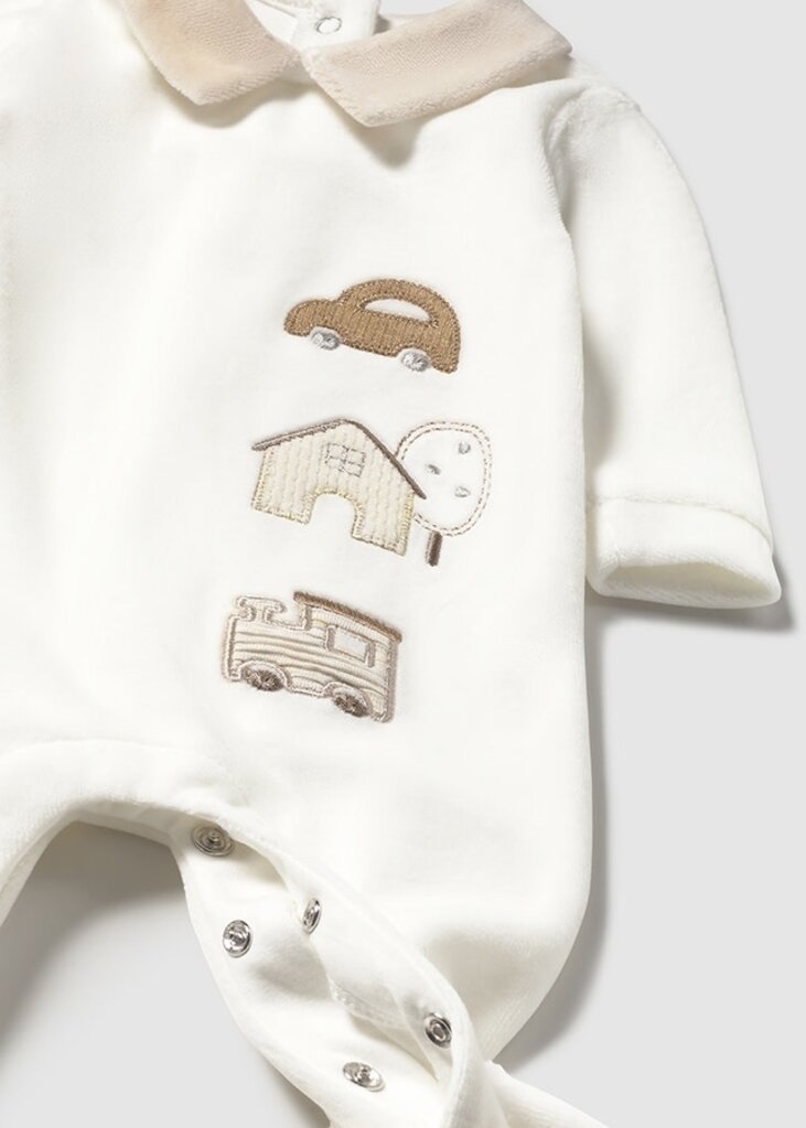 Mayoral 2716 Velour onesie 045 natural