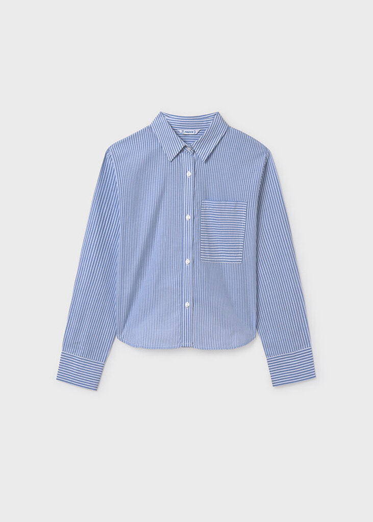 Mayoral 7197 Pocket blouse 058 stripes