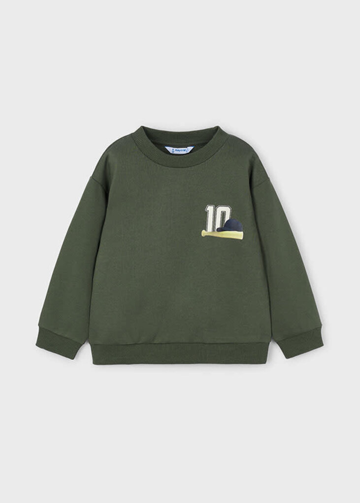Mayoral 4401 Back print pullover 027 olive