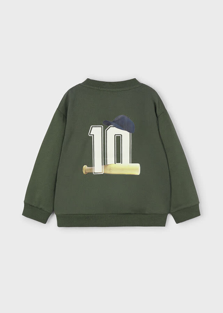 Mayoral 4401 Back print pullover 027 olive