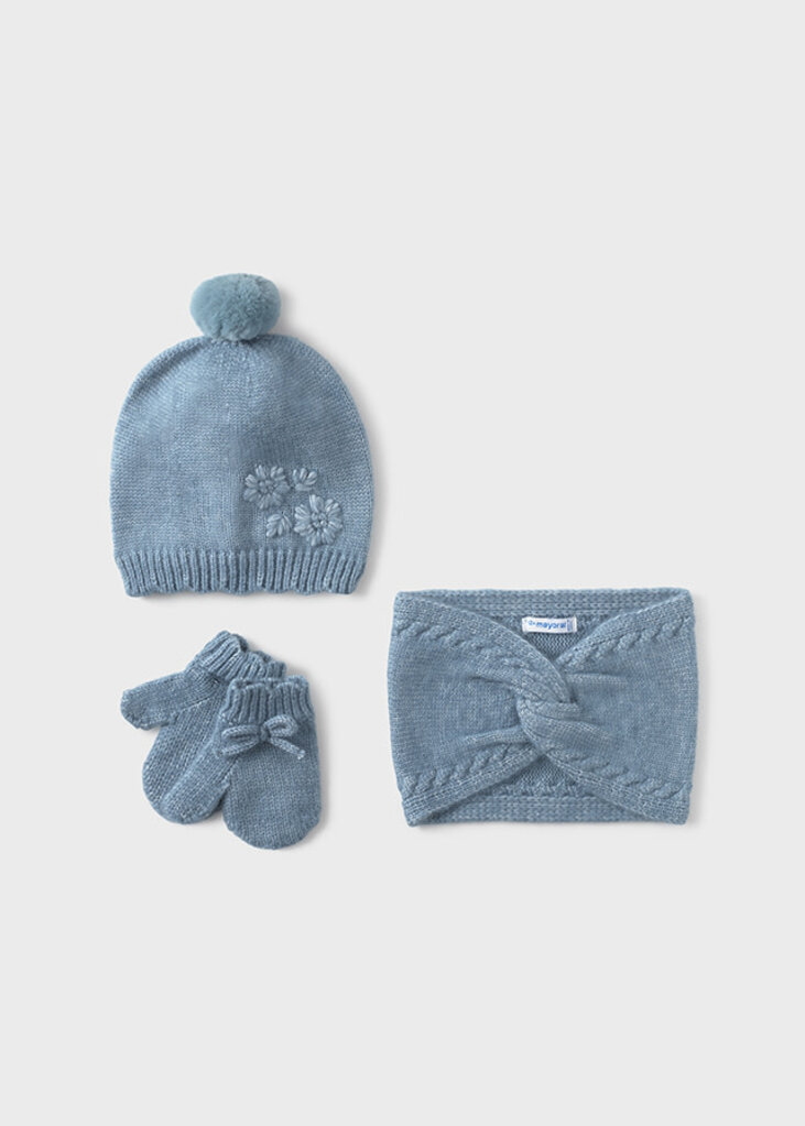 Mayoral 10019 Hat-scarf set 046 blue
