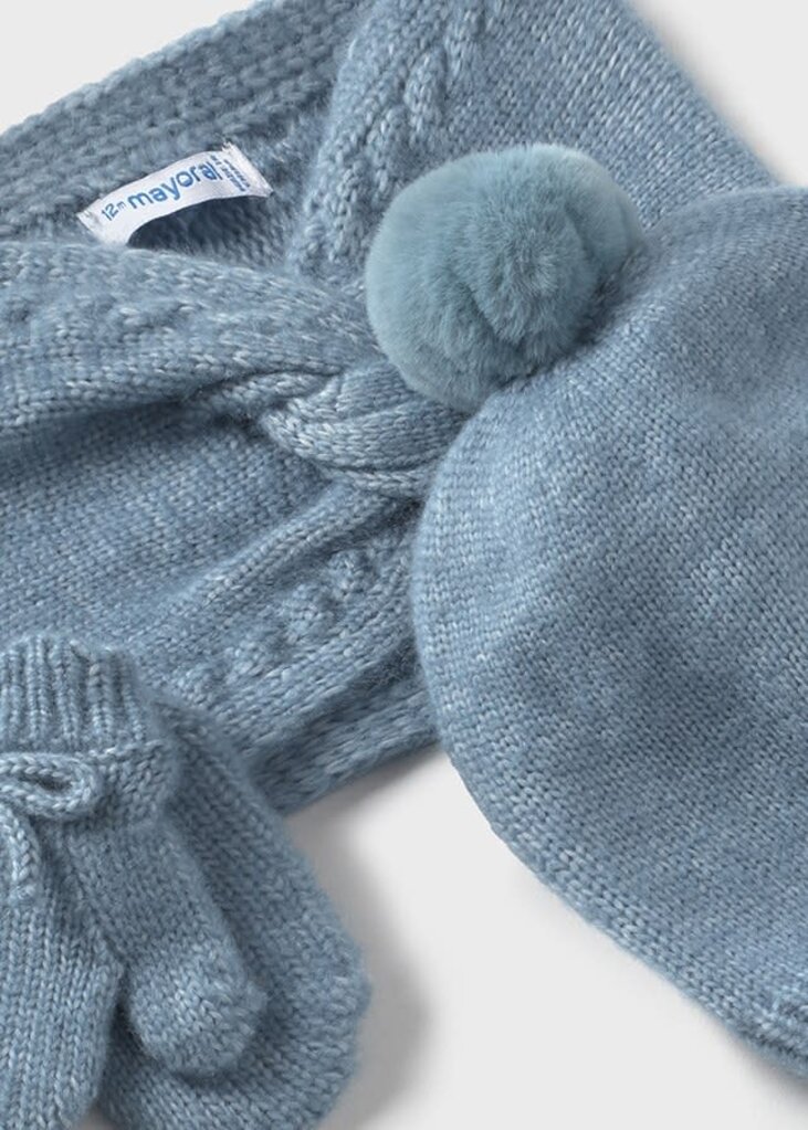 Mayoral 10019 Hat-scarf set 046 blue