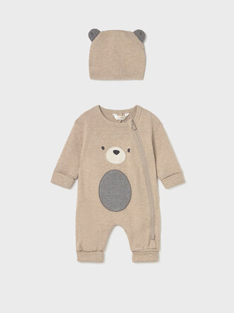 Mayoral 2613 Long bodysuit w/hat 074 pottery