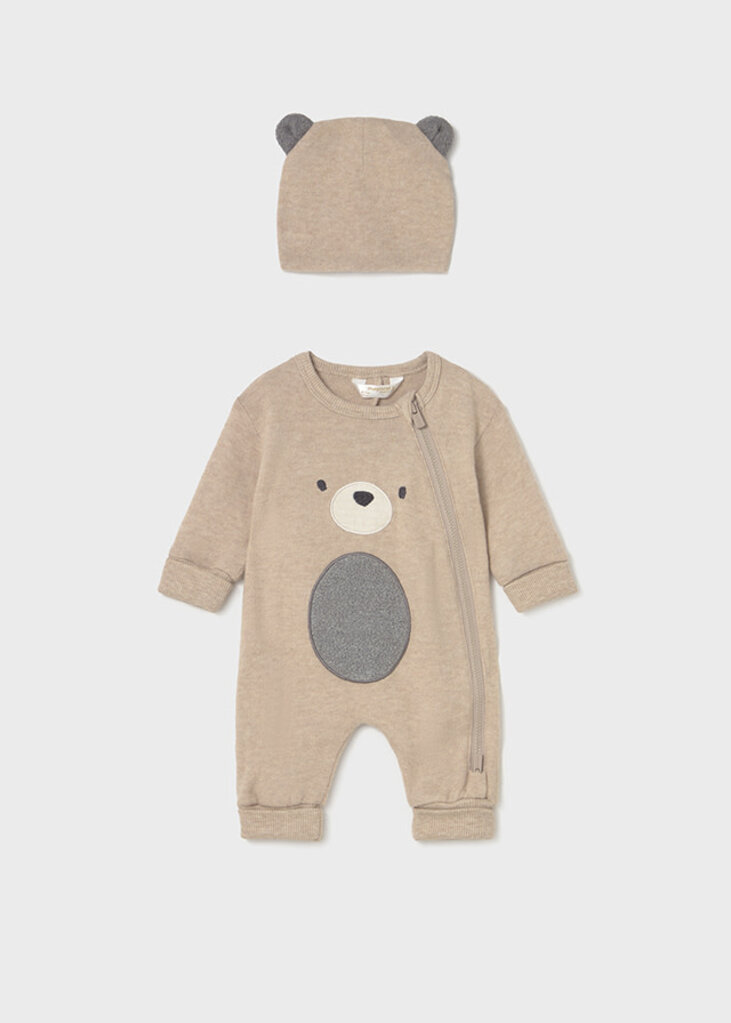 Mayoral 2613 Long bodysuit w/hat 074 pottery