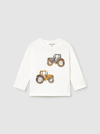 Mayoral 2069 L/s “Play” tractor shirt 039 cream