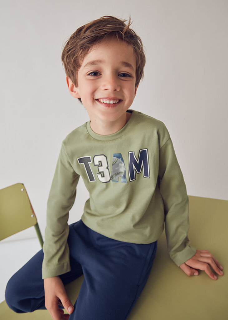 Mayoral 4077 L/s t-shirt 082 pistache