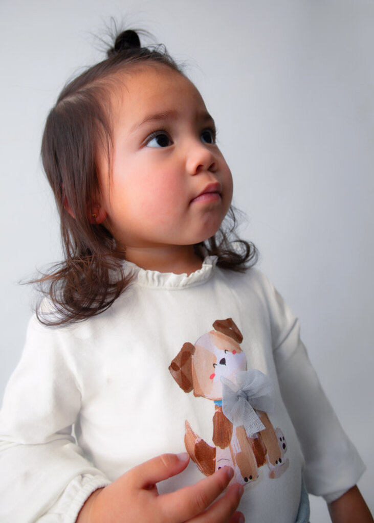 Mayoral 2075 L/s shirt dress 077 cream
