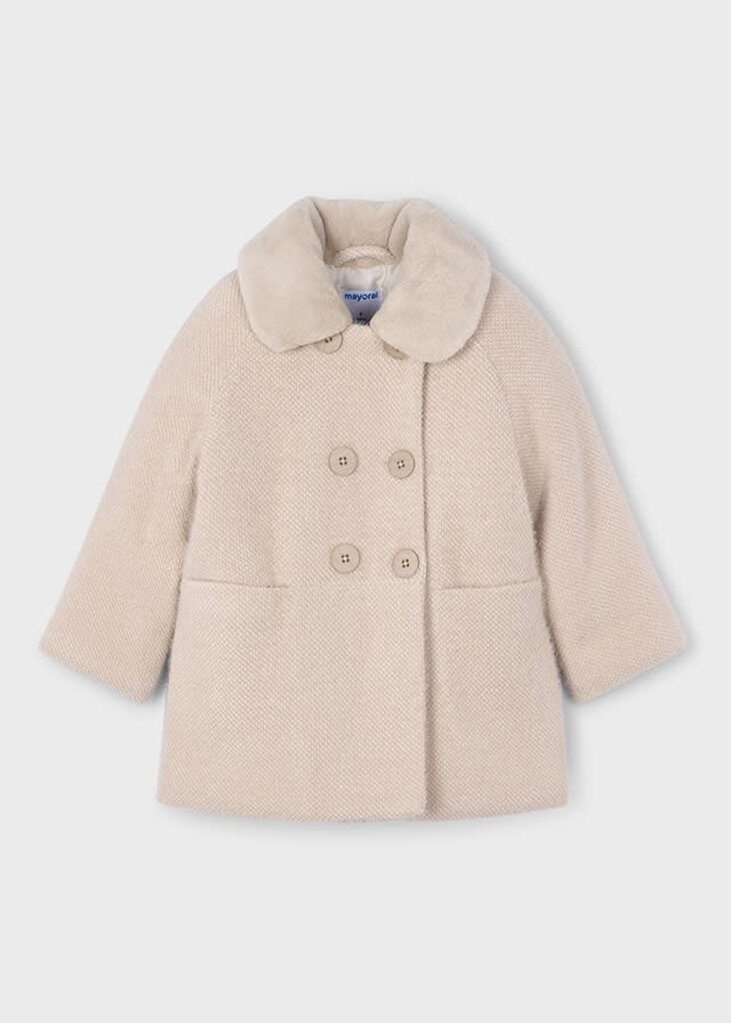 Mayoral 4438 Knitted fur coat 043 sand