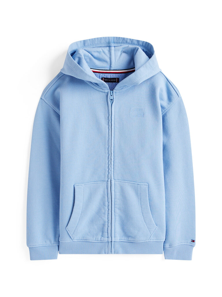 Tommy Hilfiger KB09750 Tonal flag emb zip hoodie C14 cloudy blue