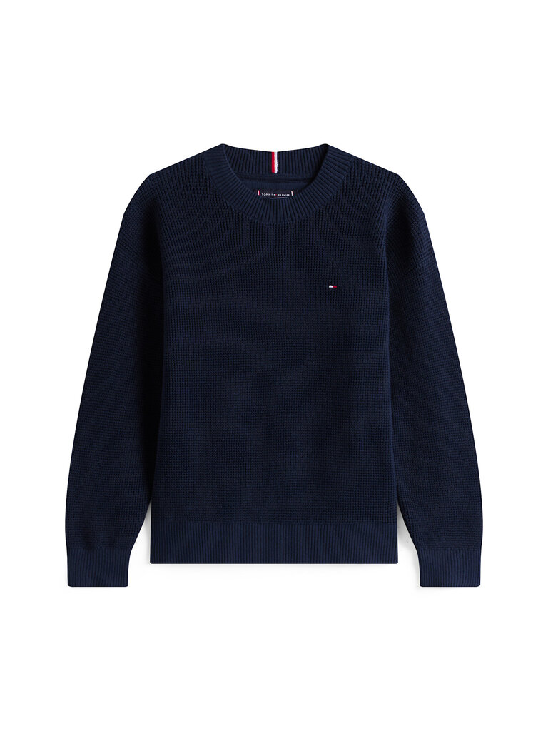 Tommy Hilfiger KB09756 Cotton texture sweater C1G dark navy