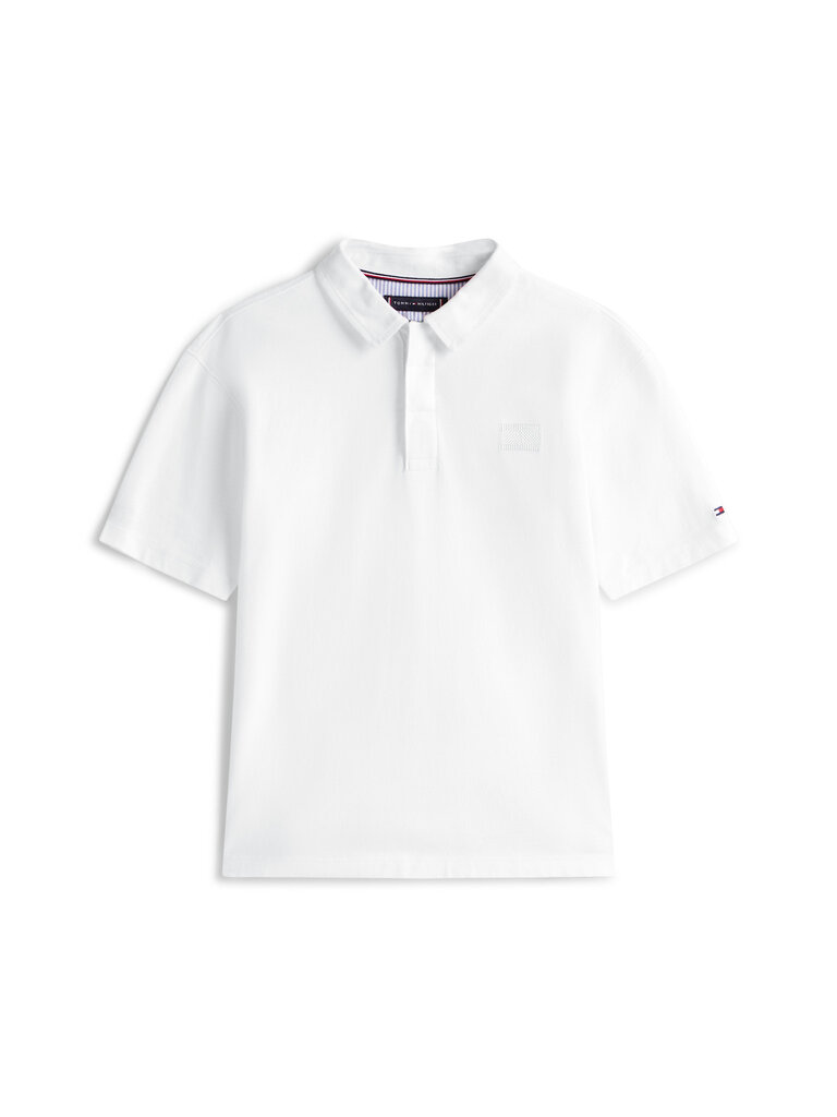 Tommy Hilfiger KB09801 Tonal flag emb Polo s/s YBR white