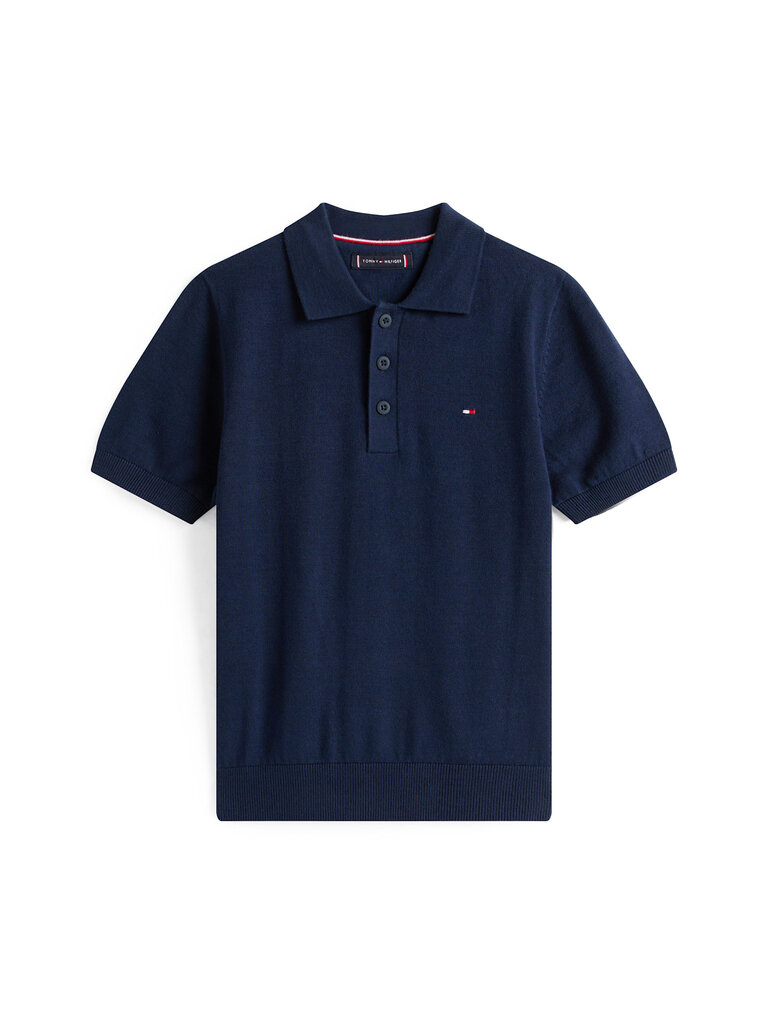 Tommy Hilfiger KB09754 Cotton polo sweater s/s C1G dark navy