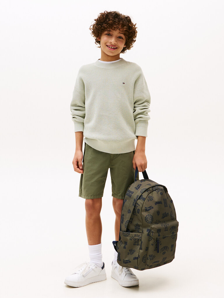 Tommy Hilfiger KB09756 Cotton texture sweater M1C misty sage