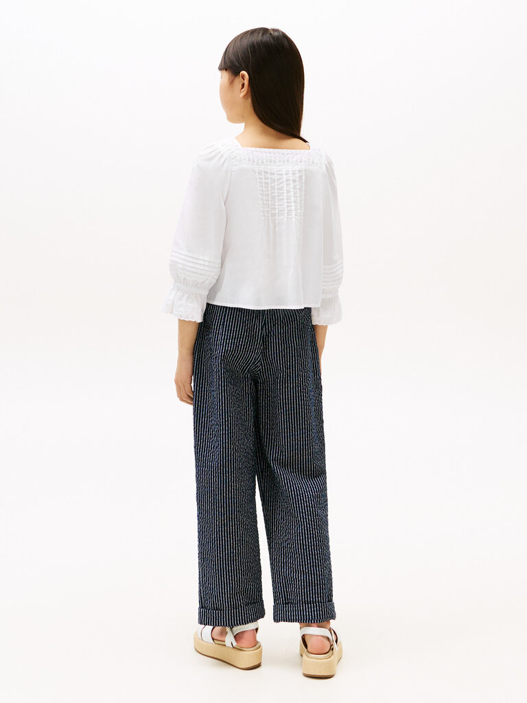 Tommy Hilfiger KG08617 Broderie anglaise blouse YBR white