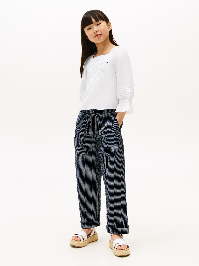 Tommy Hilfiger KG08617 Broderie anglaise blouse YBR white