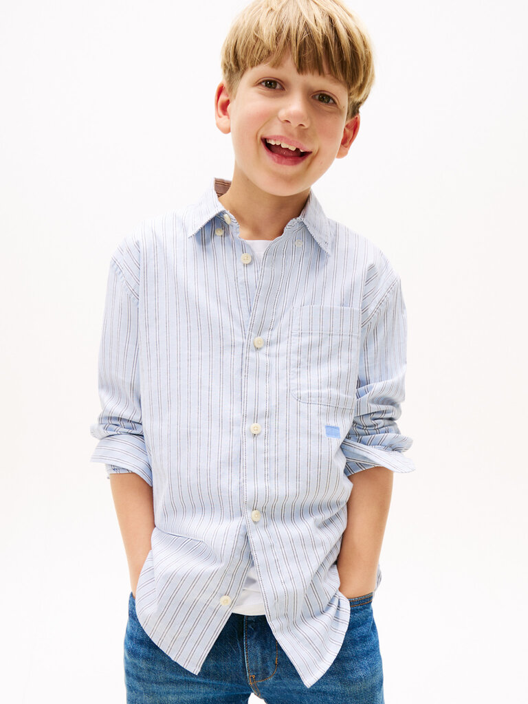 Tommy Hilfiger KB09689 Seasonal multi stripe shirt l/s C10 blue