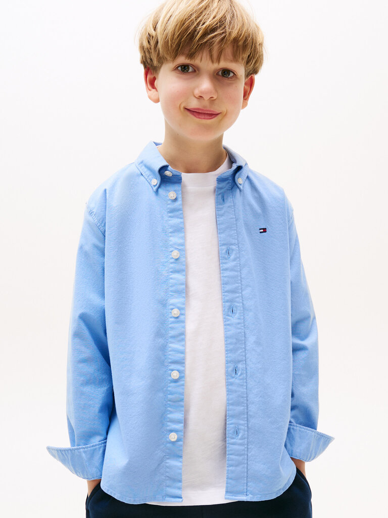 Tommy Hilfiger KB08728 Flag oxford shirt l/s C14 Cloudy blue