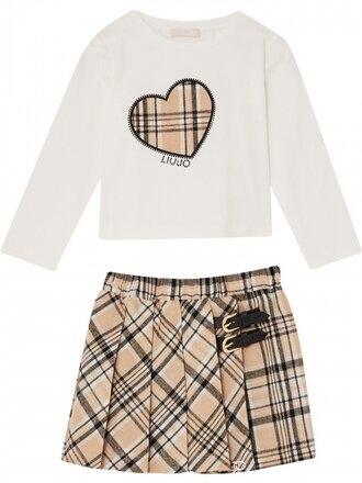 Liu Jo KF5016T9821 Gonna+t-shirt C3802 sn.white/teddy