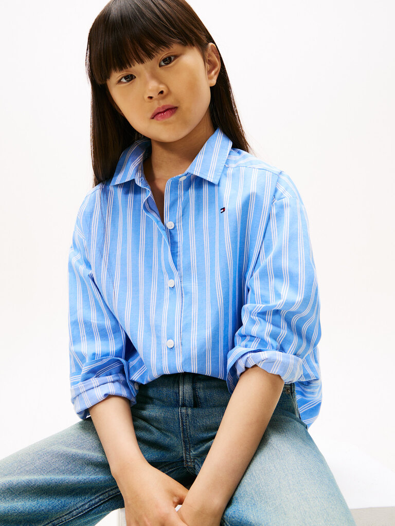 Tommy Hilfiger KG08820 Stripe shirt l/s C1T light blue stripes