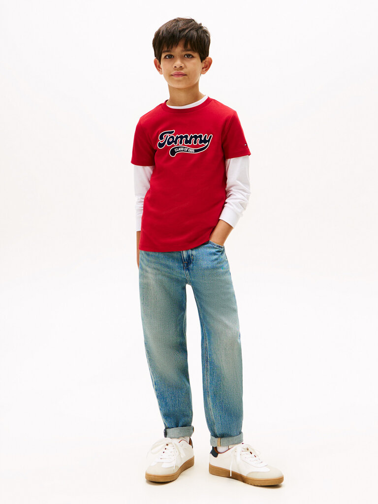 Tommy Hilfiger KB10118 Varsity interlock t-shirt XLD medium red