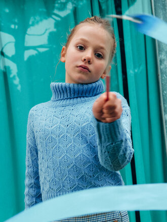 Abel & Lula 5830 Openword turtleneck jersey 004 sky blue