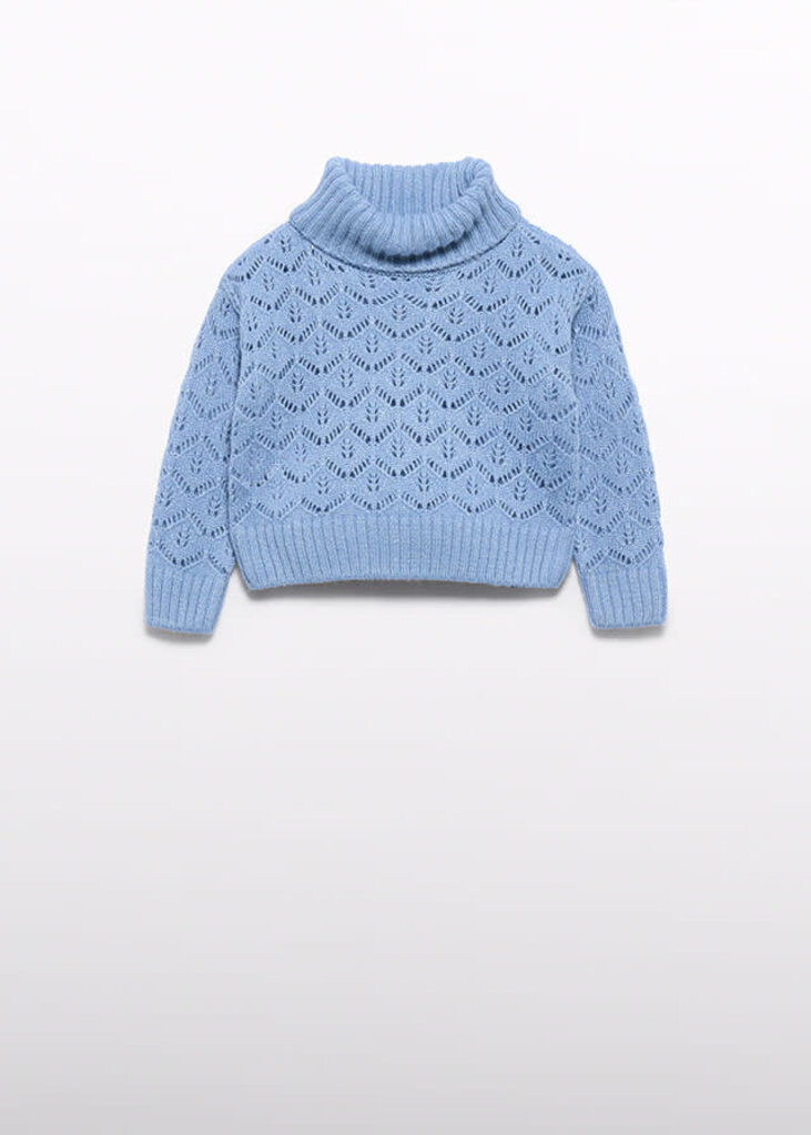Abel & Lula 5830 Openword turtleneck jersey 004 sky blue