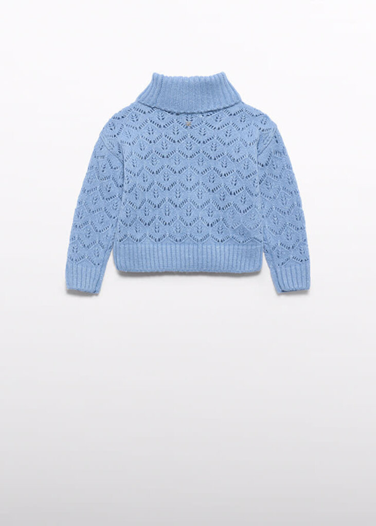 Abel & Lula 5830 Openword turtleneck jersey 004 sky blue