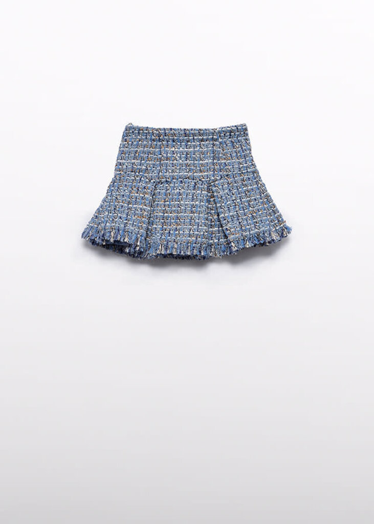 Abel & Lula 5520 Tweed skirt 004 sky blue