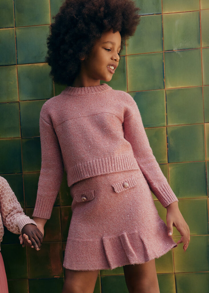 Abel & Lula 5543 Knit skirt set 055 rose