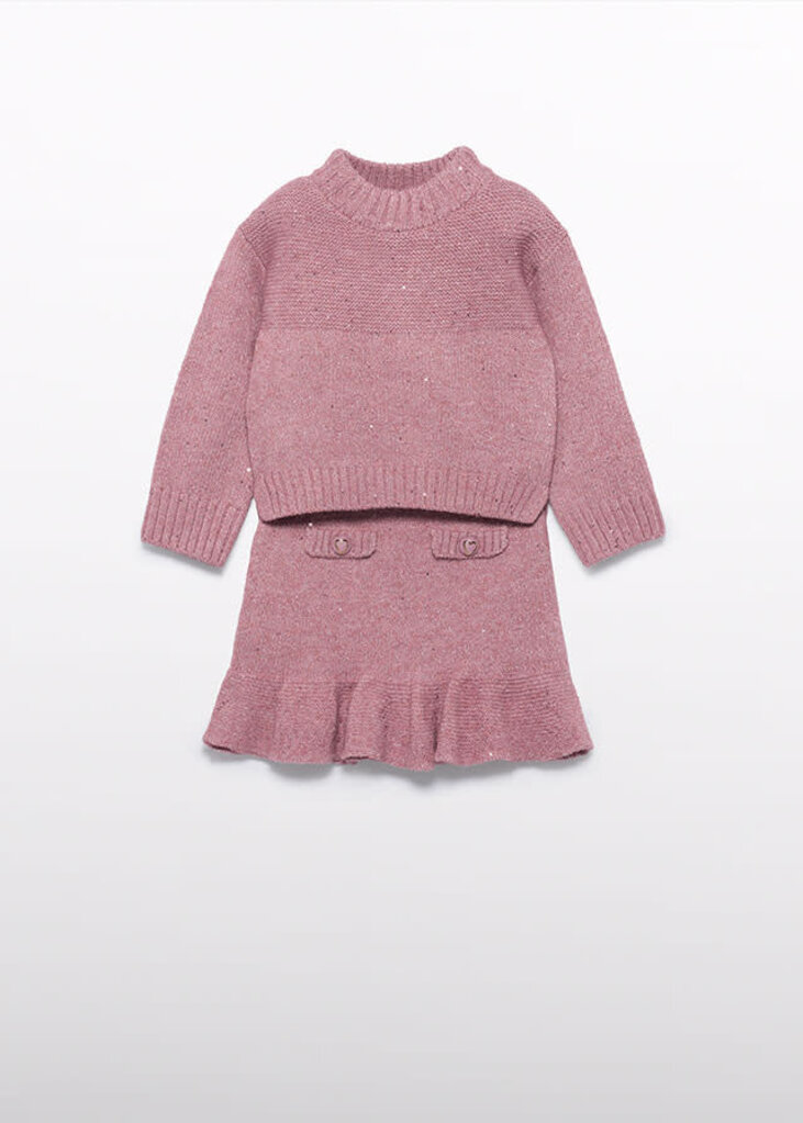 Abel & Lula 5543 Knit skirt set 055 rose