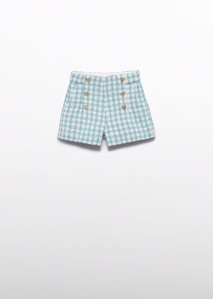 Abel & Lula 5719 Plaid shorts 009 Aqua