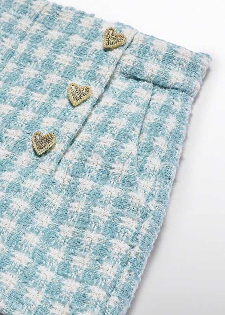 Abel & Lula 5719 Plaid shorts 009 Aqua