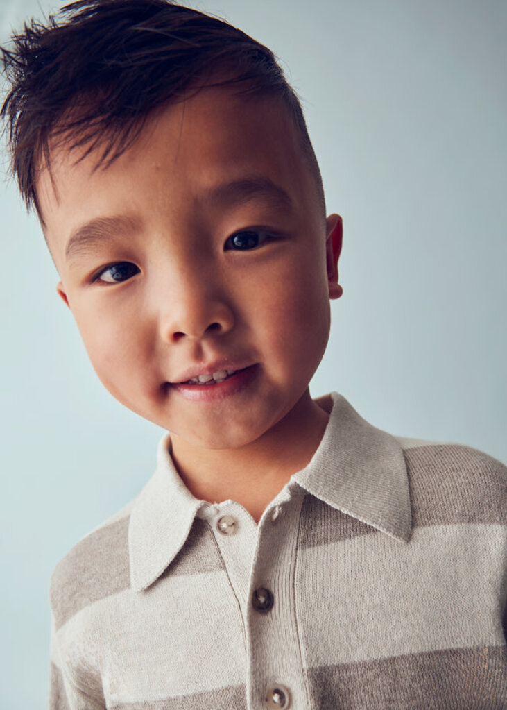 Mayoral 4122 L/s knit polo 024 H. mole