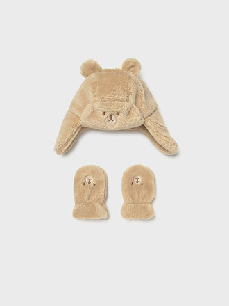 Mayoral 10023 Hat & gloves set 066 latte