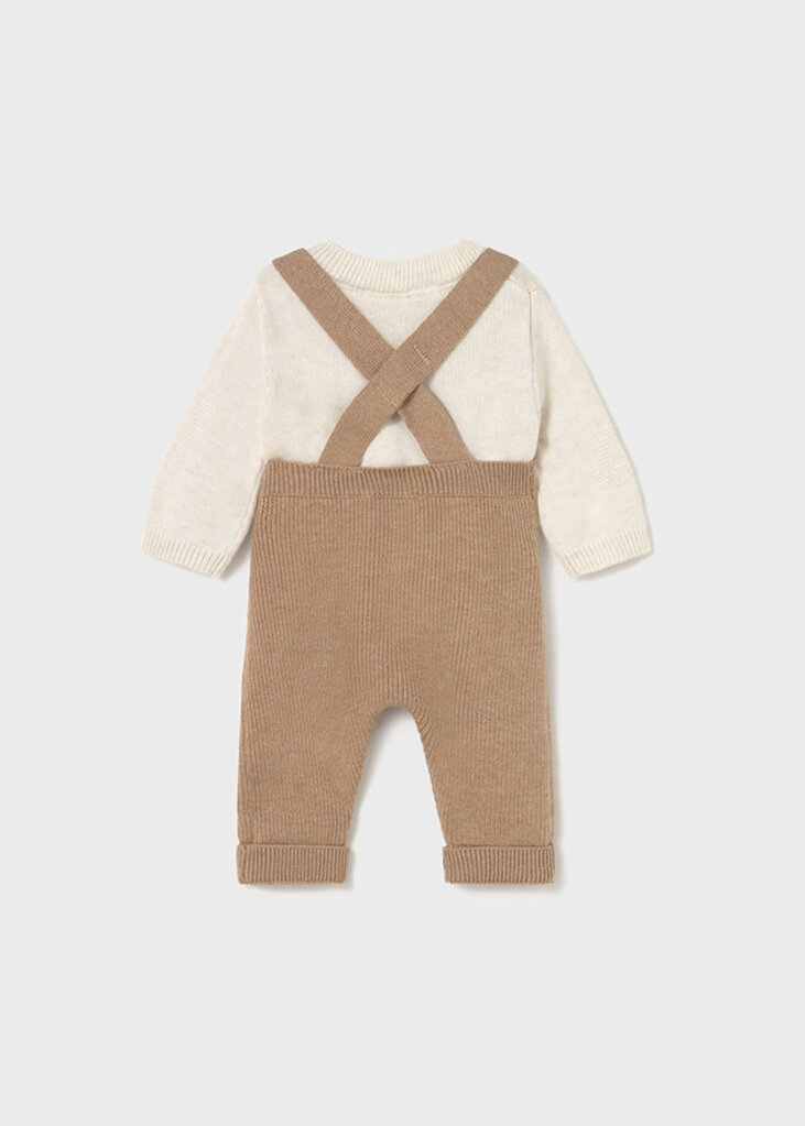 Mayoral 2646 Knit dungarees set 010 Toffee
