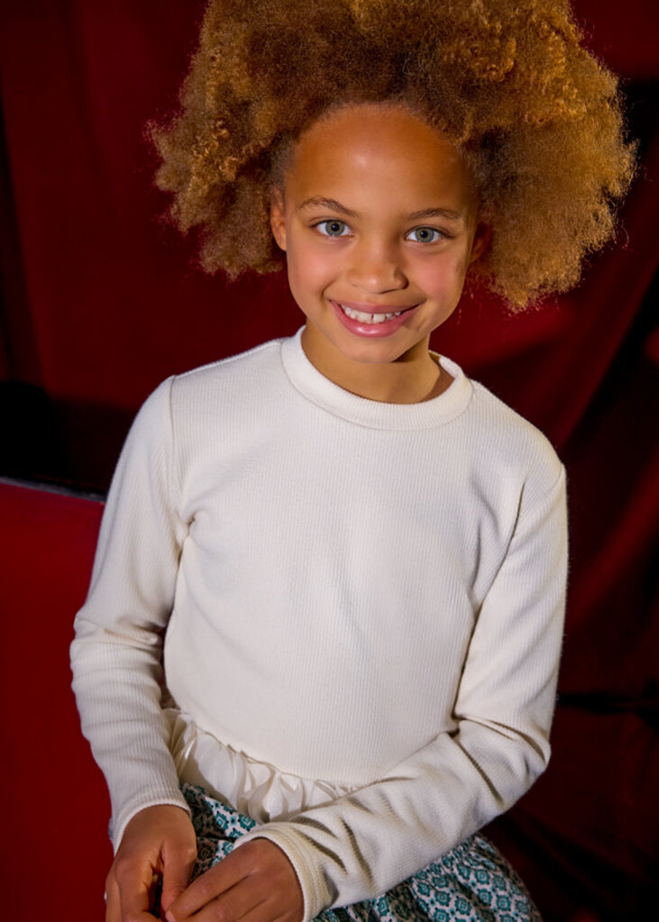 Mayoral 7030 Petals top 031 macchiato