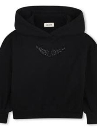 Zadig & Voltaire X60435 Sweater met kap zwart