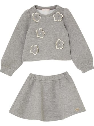 Liu Jo KF5077J3764 Felpa+gonna 02036 ice grey