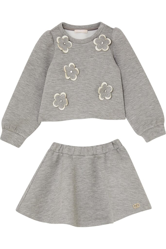 Liu Jo KF5077J3764 Felpa+gonna 02036 ice grey